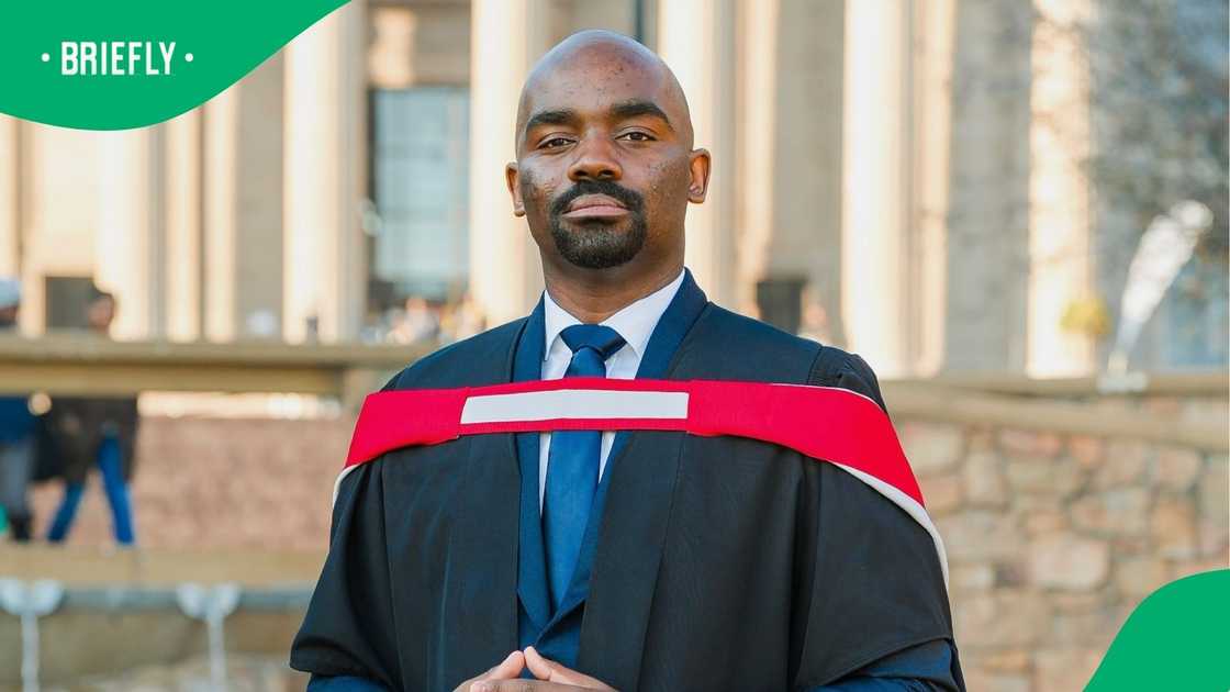 Musa Mthombeni shares rare photo of himself at work
