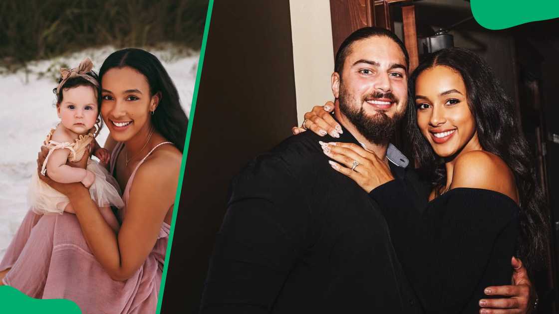 Frankie Shebby and her daughter, Felix Ann (L). The former volleyball player and her husband, David Bakhtiari (R) Frankie Shebby and her daughter, Felix Ann (L). The former volleyball player and her husband, David Bakhtiari (R)