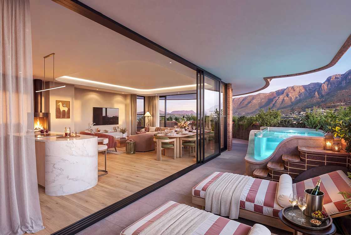 Artist’s impression of the view from the penthouse in The Marlow on Mill in Newlands. Artist’s impression of the view from the penthouse in The Marlow on Mill in Newlands.