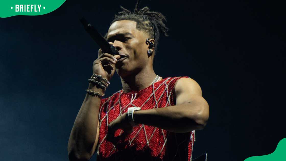 Singer Lil Baby at the Crypto.com Arena in 2023 Singer Lil Baby at the Crypto.com Arena in 2023