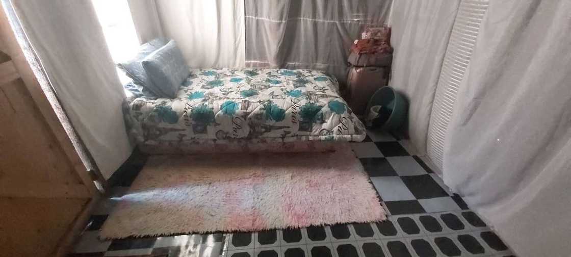 Woman shows her bedroom off. Woman shows her bedroom off.