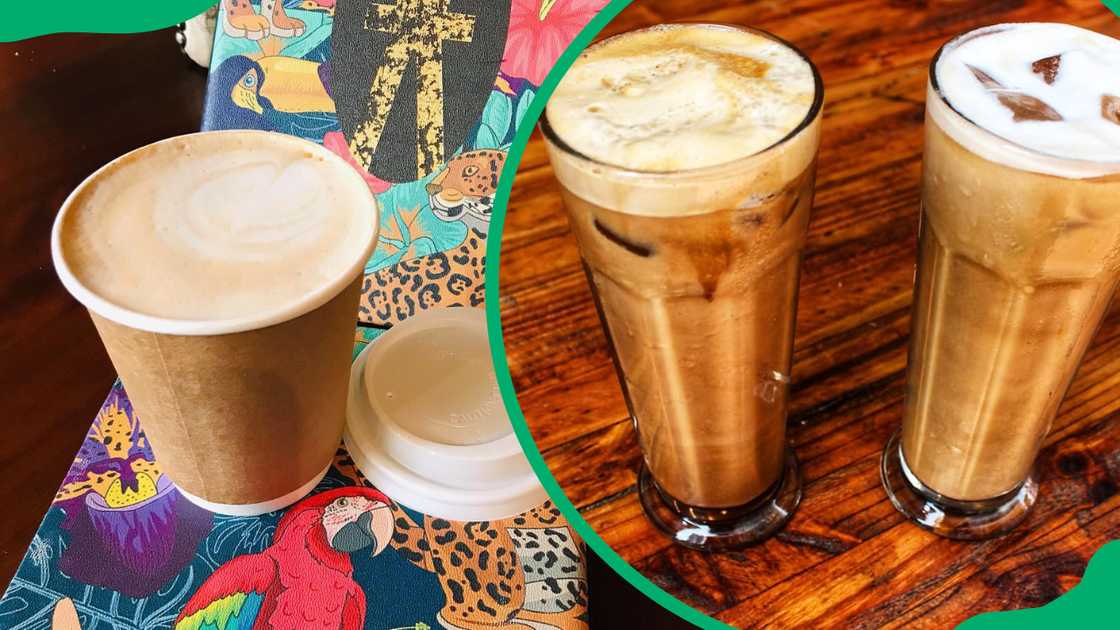 Coffee menu options. Coffee menu options.