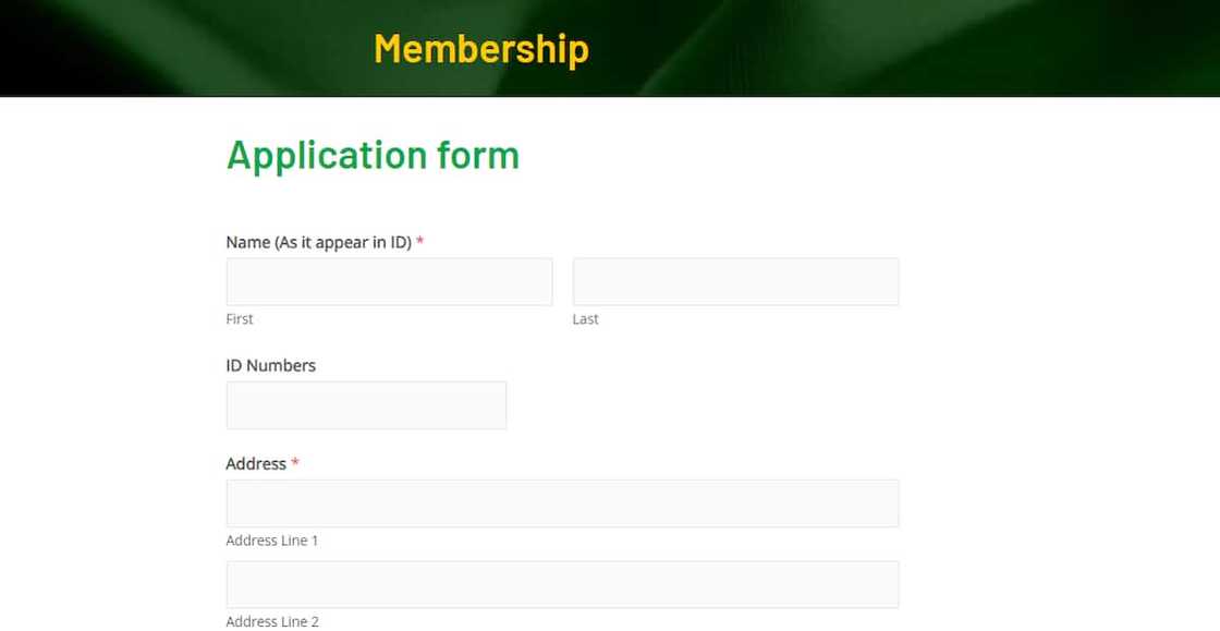 ANC membership online application