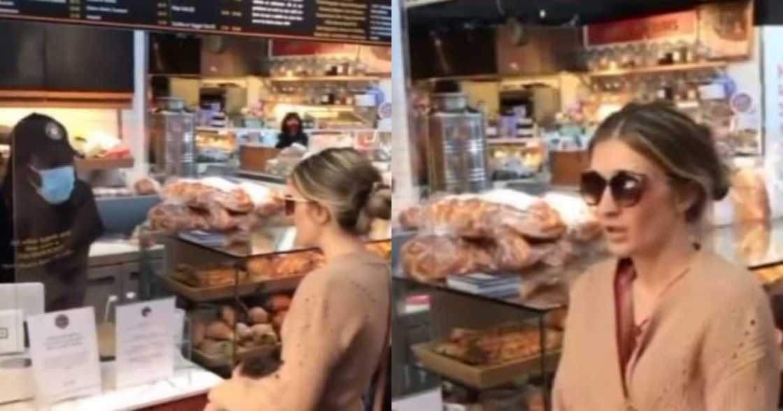 Maskless "Karen" goes on racist rant in a bagel store, drops the N-word in video Maskless "Karen" goes on racist rant in a bagel store, drops the N-word in video