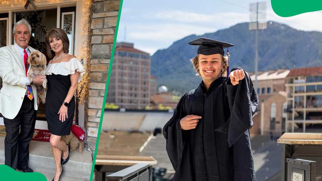 Reporter Kim Christiansen with her husband, Greg Feith (L). The duo's son, Tanner Feith (R) Reporter Kim Christiansen with her husband, Greg Feith (L). The duo's son, Tanner Feith (R)