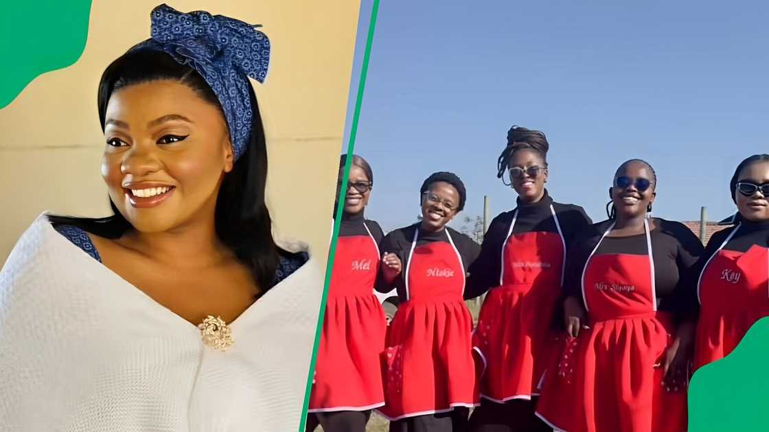 A TikTok video shows a South African woman's friends going all out for her lobola day.