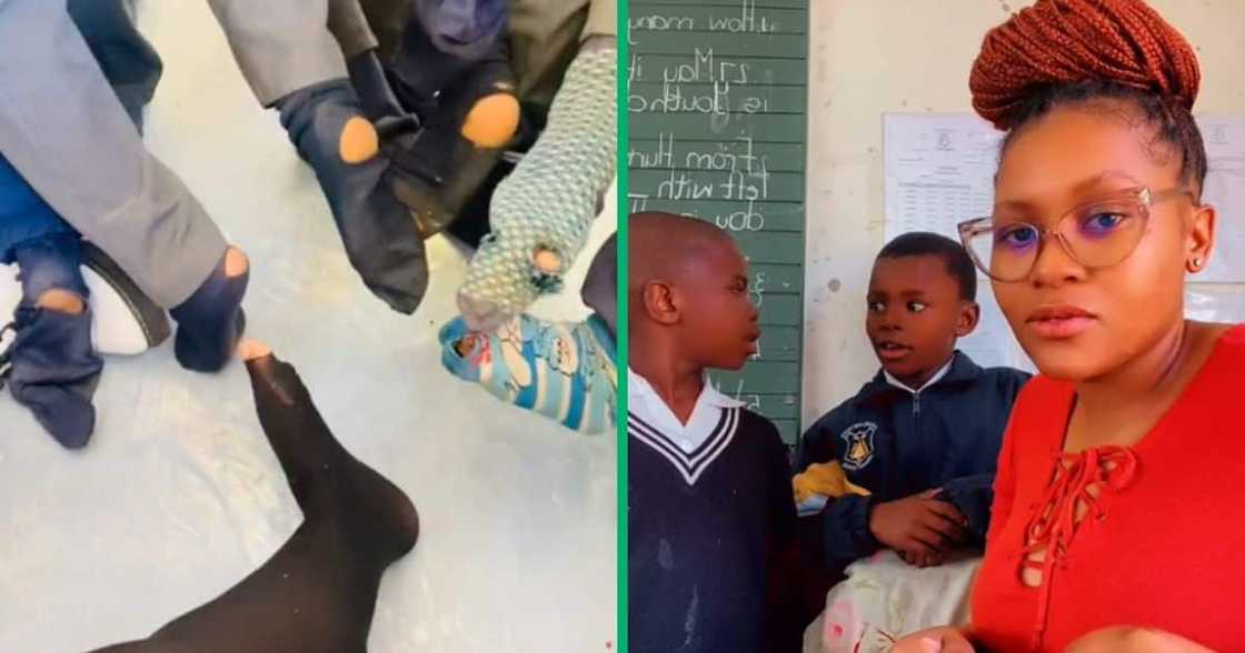 Mzansi teacher wears torn socks in video Mzansi teacher wears torn socks in video