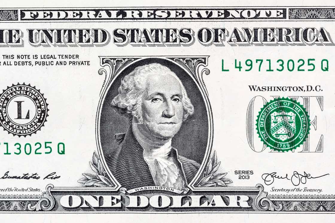 1 dollar bill: George Washington