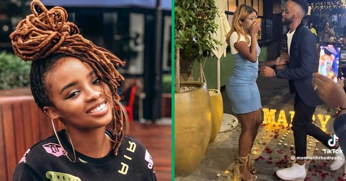 A couple got engaged in front of a crowd in Rosebank A couple got engaged in front of a crowd in Rosebank