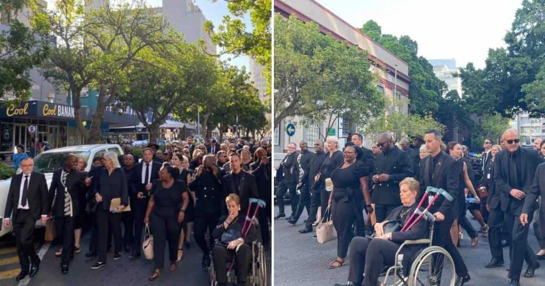 Democratic Alliance arrives at Sona in all black attire Democratic Alliance arrives at Sona in all black attire