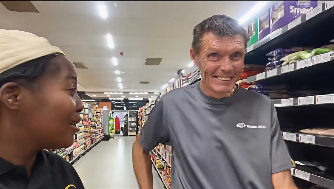 An Afrikaner man laughed off a South African woman's prank on him in a TikTok video.