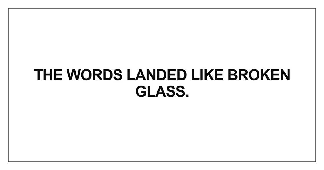 The words landed The words landed