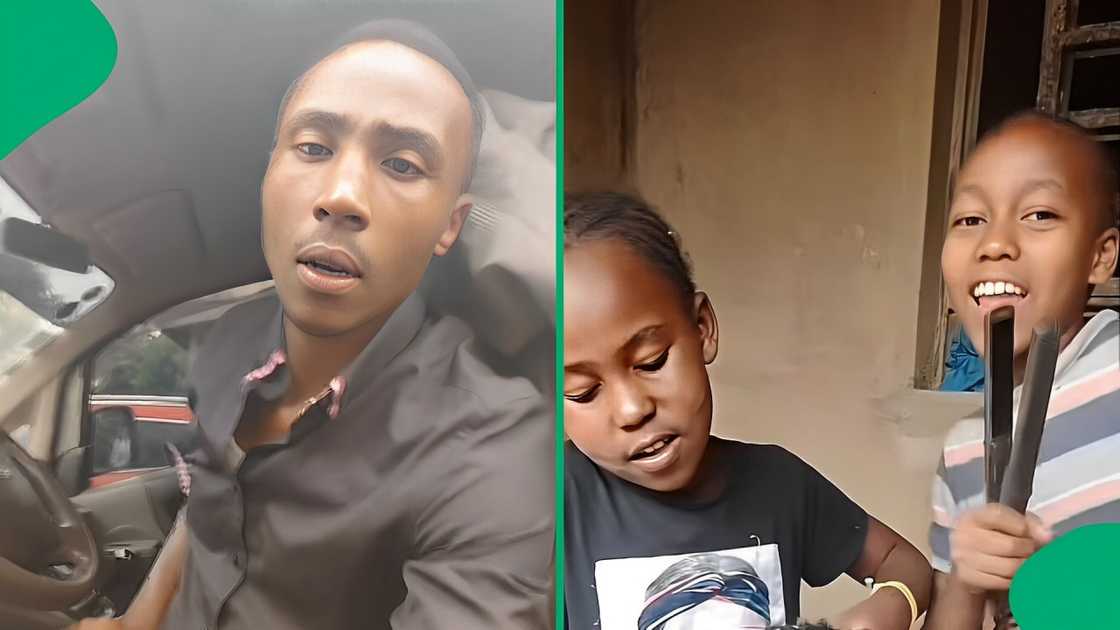 A TikTok video shows a dad getting a makeover from his daughters.