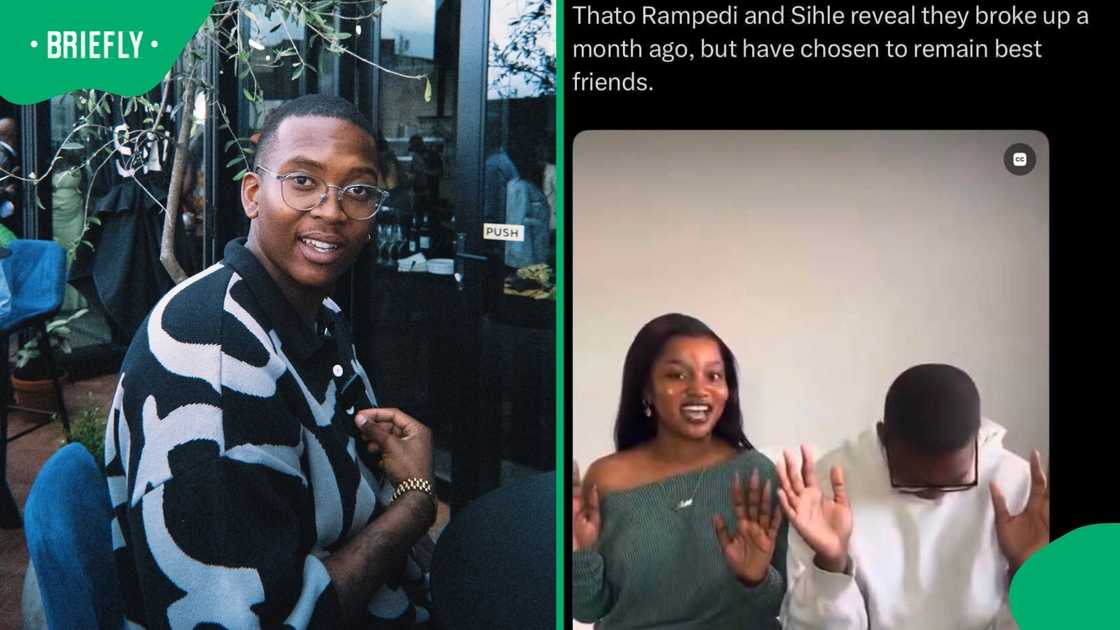 The screenshot on the right captured the ex-couple doing a vlog together The screenshot on the right captured the ex-couple doing a vlog together
