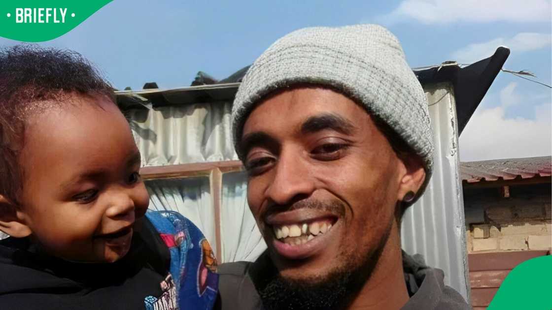 Leocant Joseph and his one-year-old son Leocant Joseph and his one-year-old son