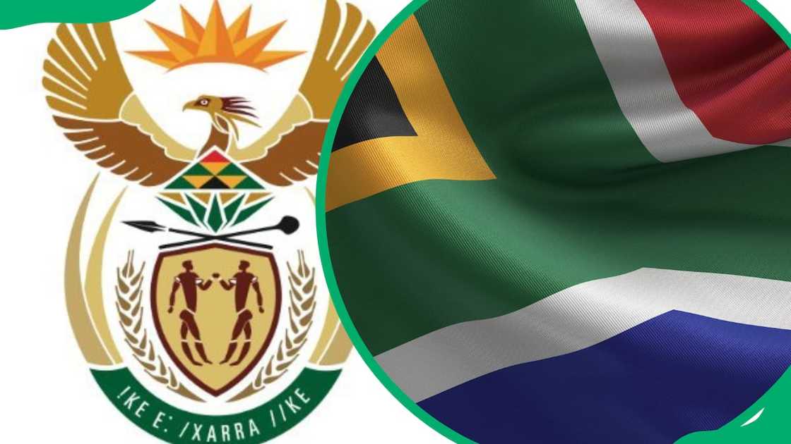 DHA logo and South African flag DHA logo and South African flag