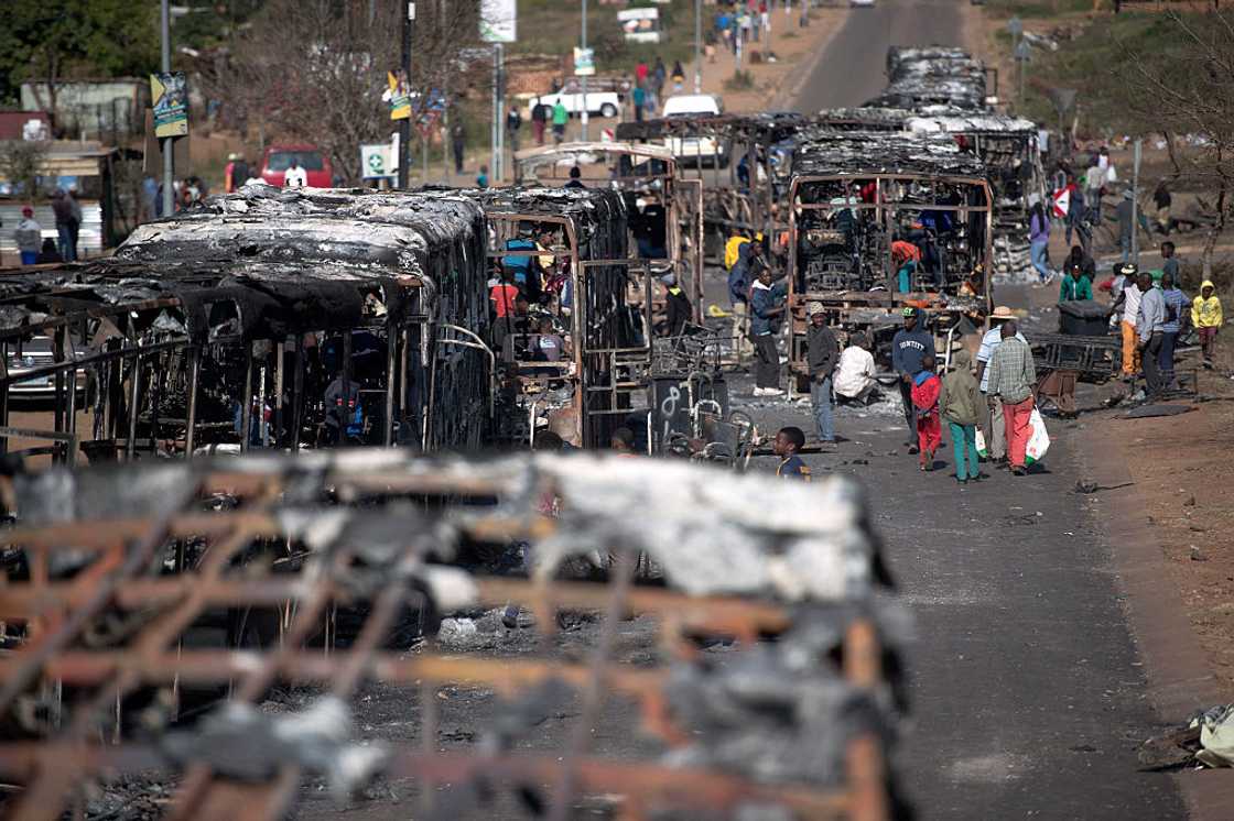 About 50 buses were burned in Mabopane, Tshwane