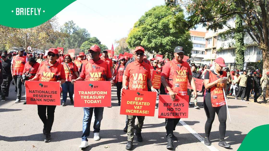 The EFF held a victory march after the VAT hike was scrapped The EFF held a victory march after the VAT hike was scrapped
