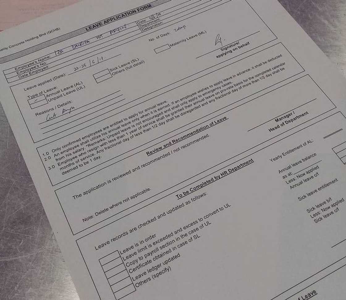 Application form Application form