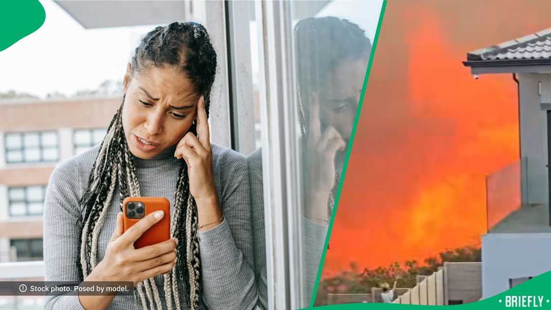 A street-level video showed massive orange flames moving toward houses on a windy afternoon in Mossel Bay A street-level video showed massive orange flames moving toward houses on a windy afternoon in Mossel Bay