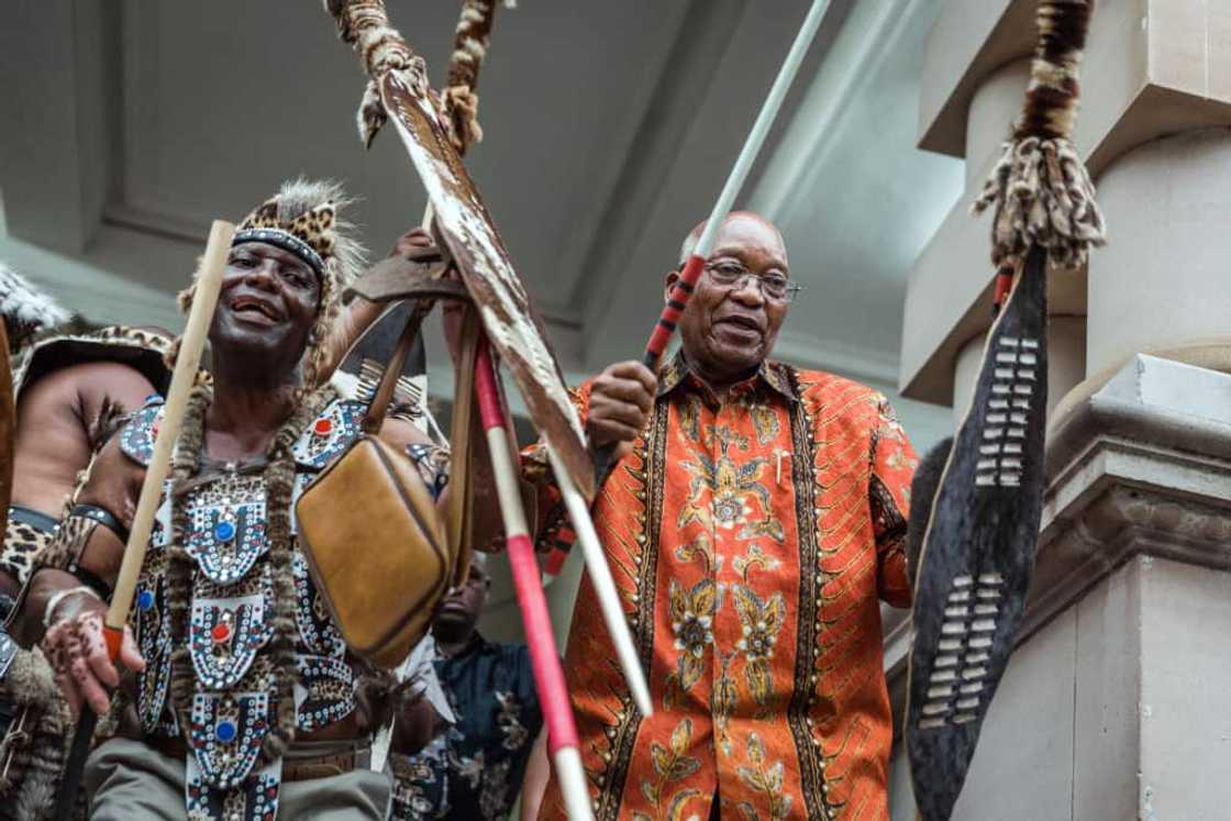 Jacob Zuma and Zulu warriors Jacob Zuma and Zulu warriors