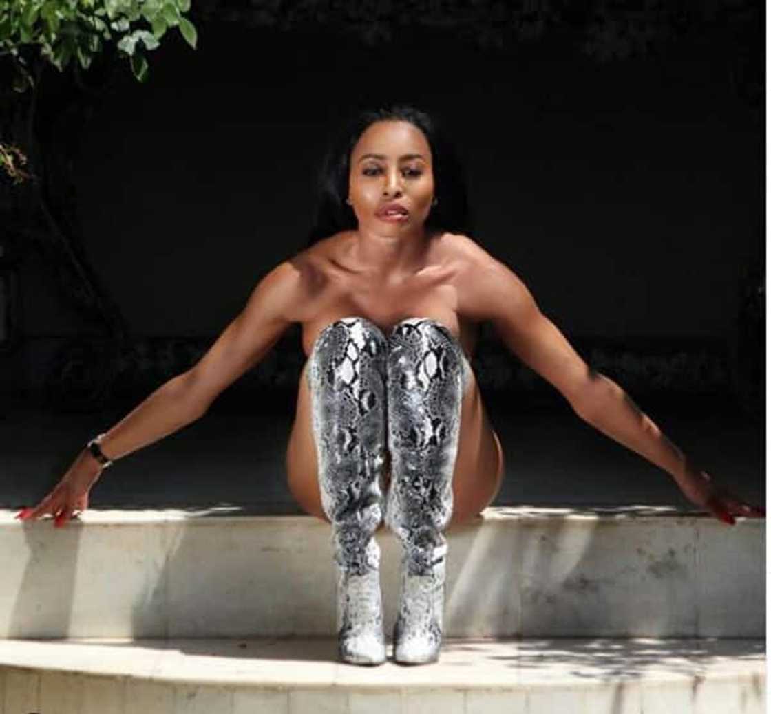 Khanyi Mbau nude