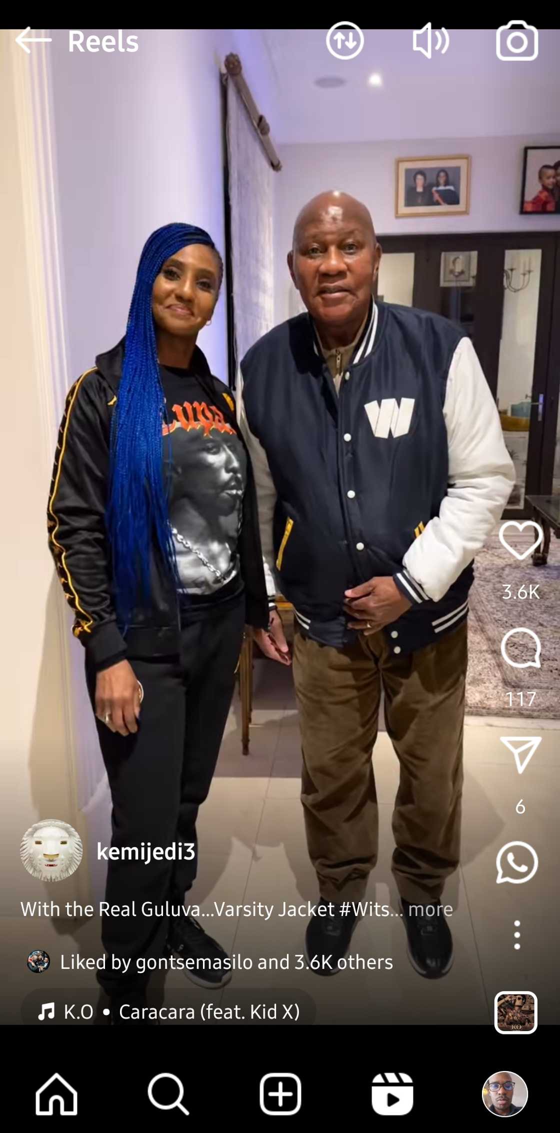 Kemiso Motaung shared the lovely clip with her father on Instagram