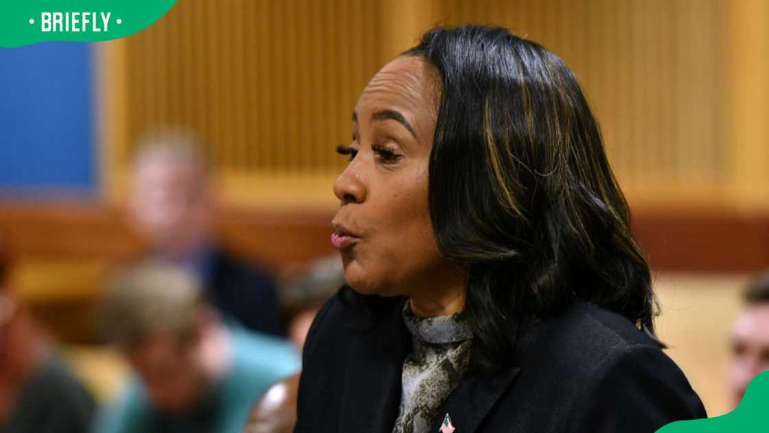 Fani Willis at a 2024 court hearing at the Fulton County Courthouse