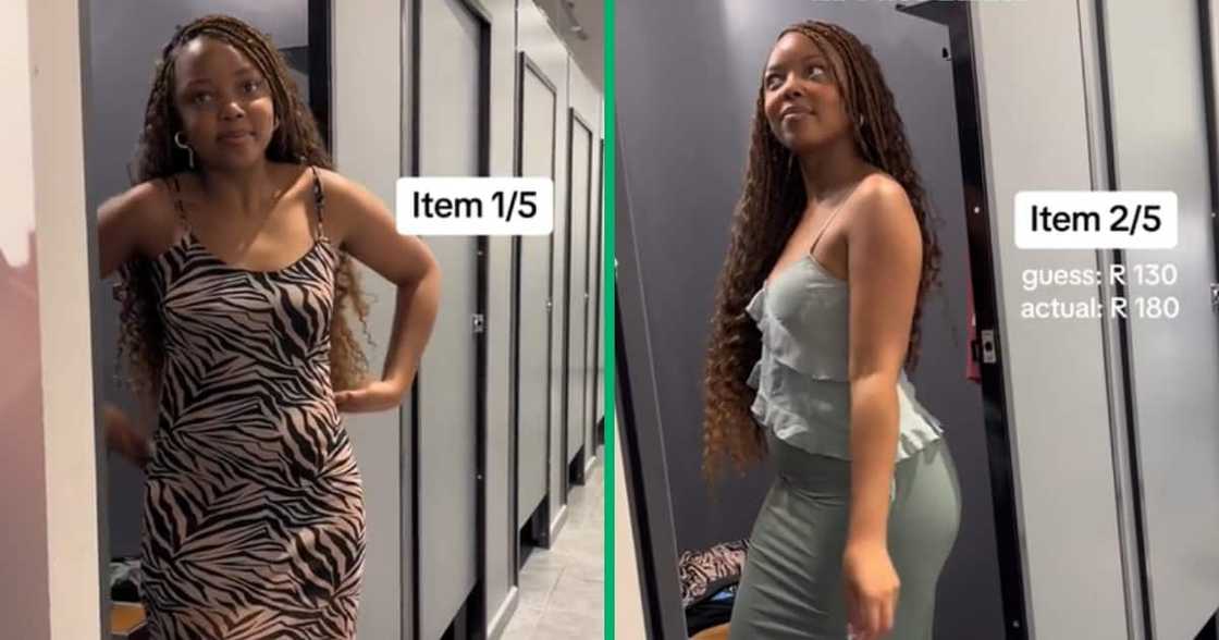 The lady posted a clothing haul on TikTok. She did a price-check on Mr Price goodies The lady posted a clothing haul on TikTok. She did a price-check on Mr Price goodies