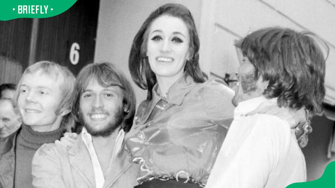 Barry and Maurice with their sister Lesley Gibb and Colin Petersen