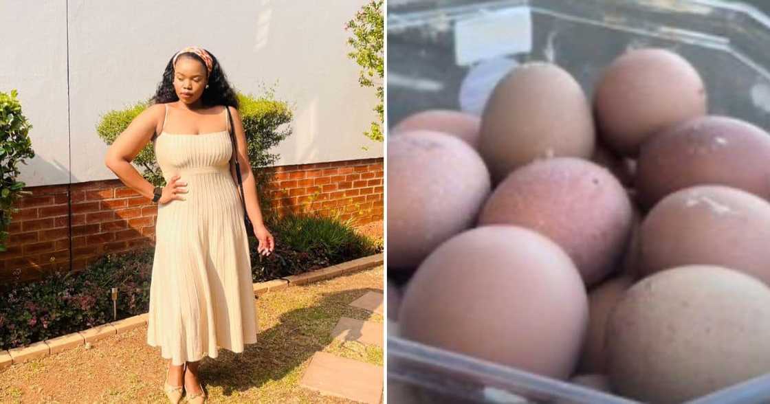 A woman shares a video of her getting her own eggs.