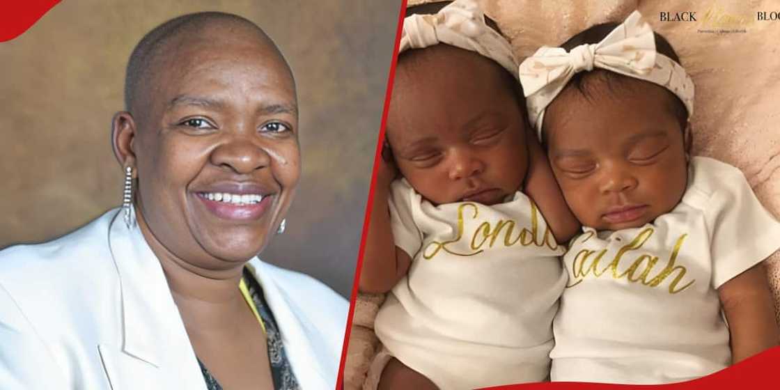 Collage of Asunta Wagura and the two newborns. Collage of Asunta Wagura and the two newborns.