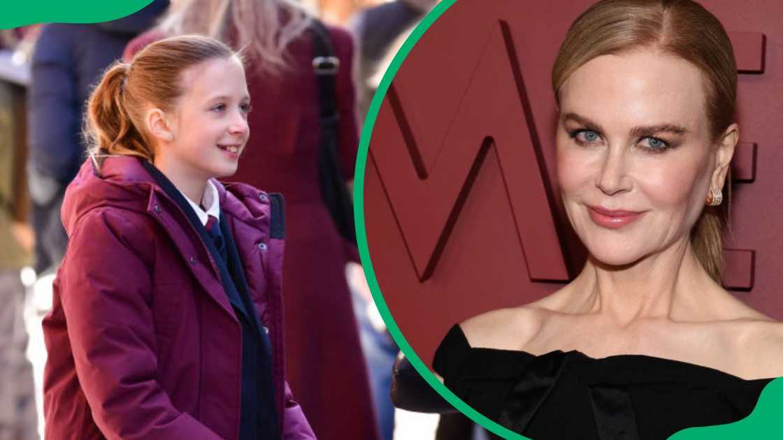 Sunday Rose at The Undoing filming in 2019 (L). Nicole Kidman during the 2023 Planet Omega Exhibition (R) Sunday Rose at The Undoing filming in 2019 (L). Nicole Kidman during the 2023 Planet Omega Exhibition (R)