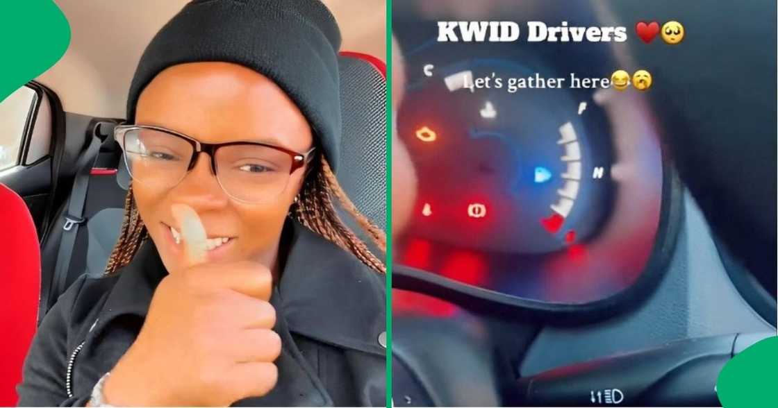 A Kwid driver paid R360 to fill up her tank. A Kwid driver paid R360 to fill up her tank.