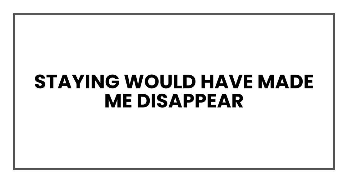 Choosing myself