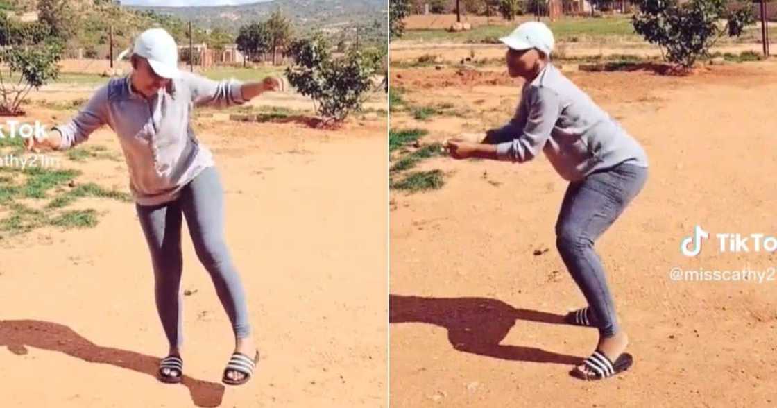 Woman does Bacrdi dance challege Woman does Bacrdi dance challege