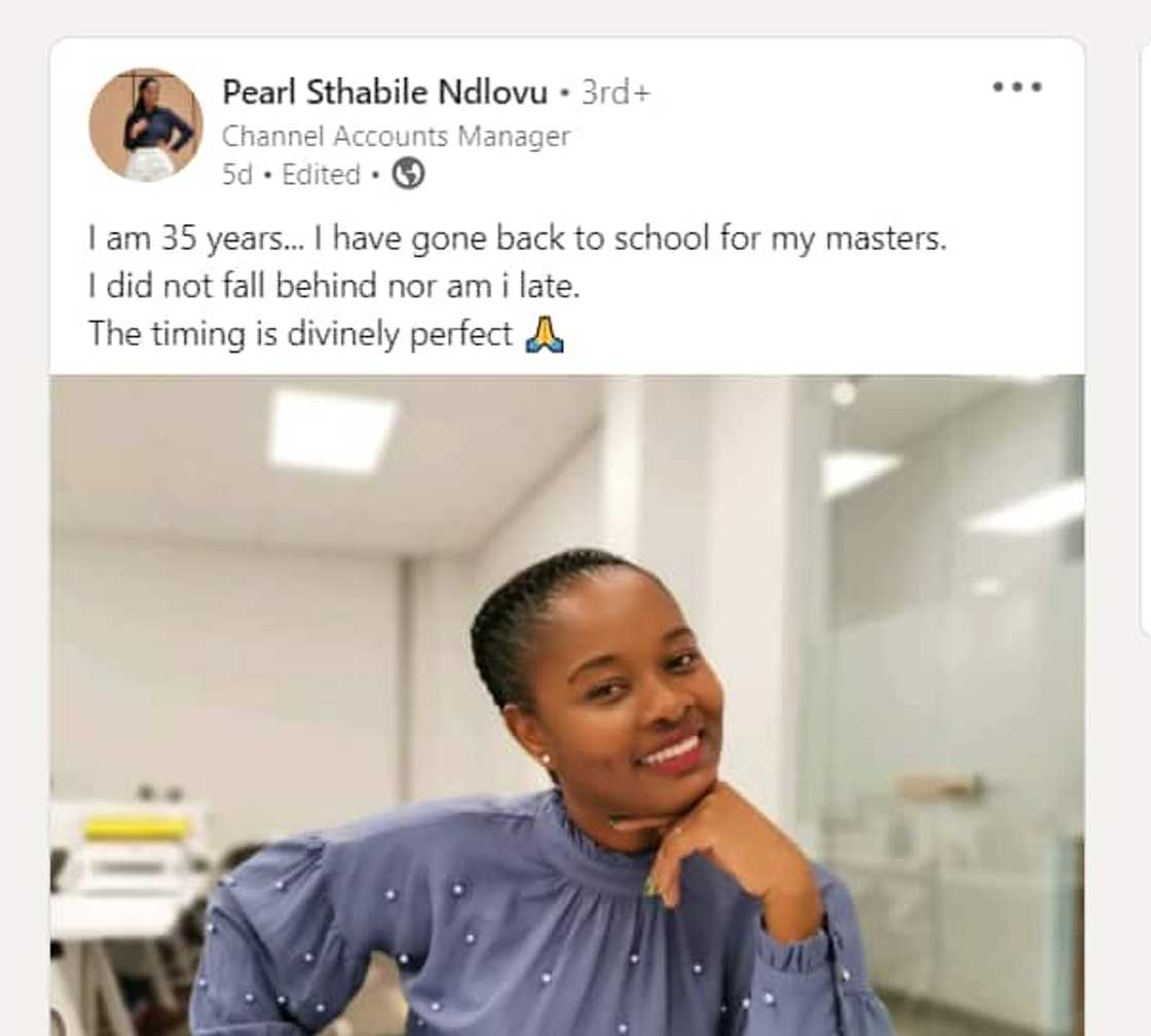 African woman, social media, Masters, degree