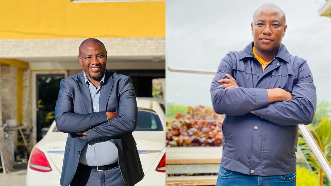 Musa Mseleku in navy blue jackets Musa Mseleku in navy blue jackets