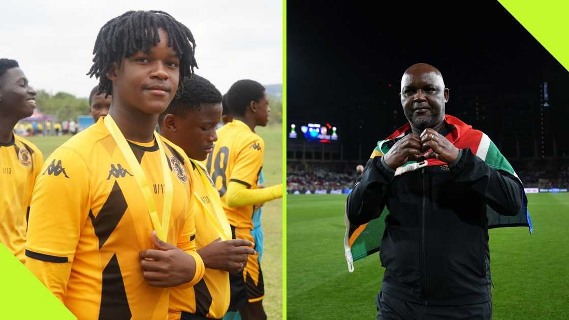 Young striker Reatlegile Mosimane has impressed his father Pitso. Young striker Reatlegile Mosimane has impressed his father Pitso.