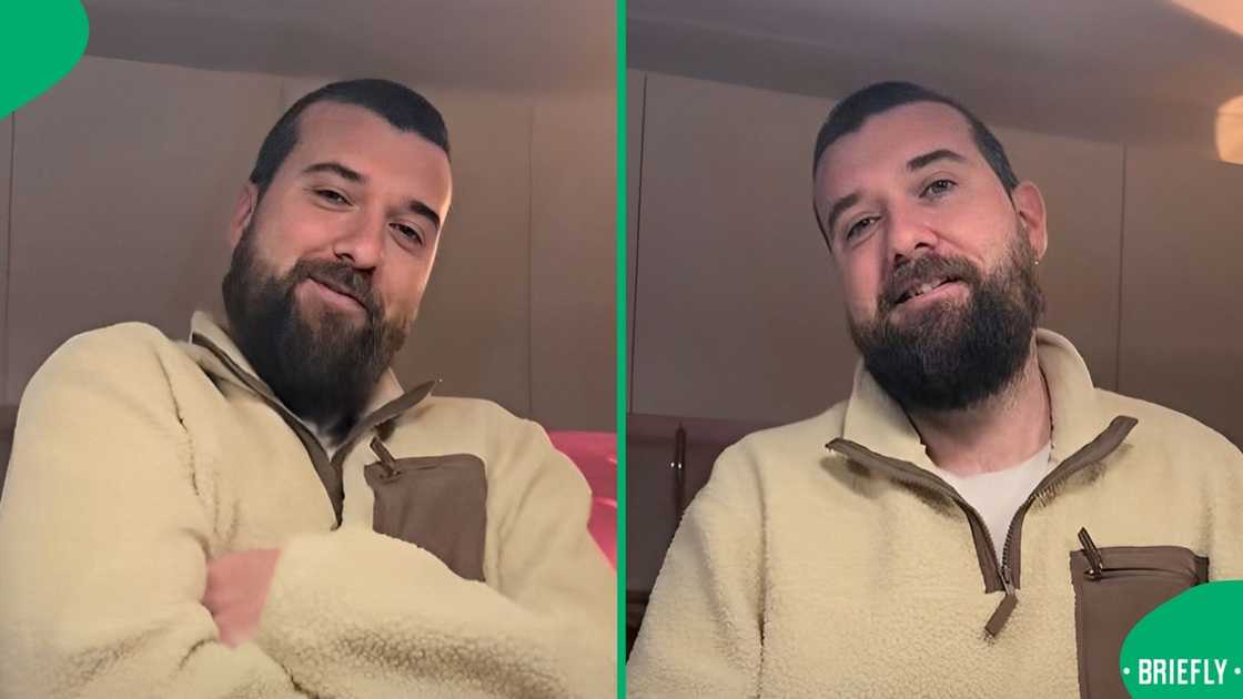 An Australian man spoke Afrikaans to his wife. An Australian man spoke Afrikaans to his wife.