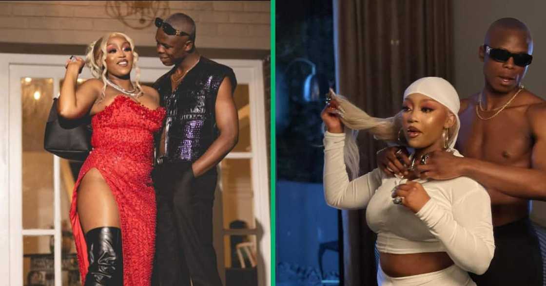 Kamo Mphela featured Toss on the 'Dalie' music video Kamo Mphela featured Toss on the 'Dalie' music video