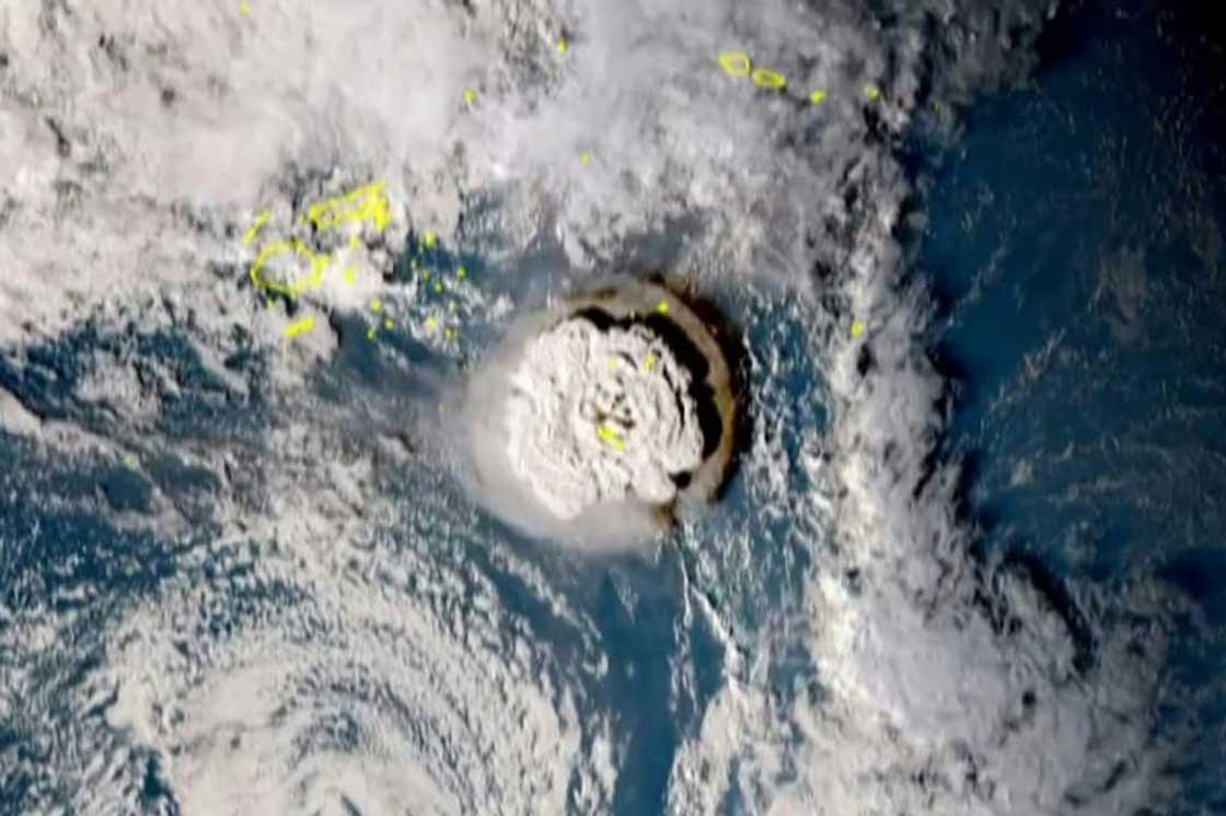 The eruption of the Hunga Tonga-Hunga Ha'apai volcano was so intense it reached beyond the Earth's stratosphere, into the mesosphere The eruption of the Hunga Tonga-Hunga Ha'apai volcano was so intense it reached beyond the Earth's stratosphere, into the mesosphere