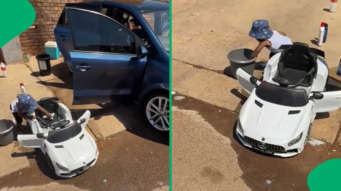 TikTok users were amused after seeing a dad bonding with his son through their cars