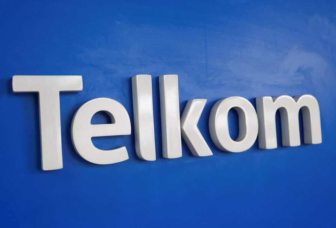 A Telkom banner on a blue background A Telkom banner on a blue background