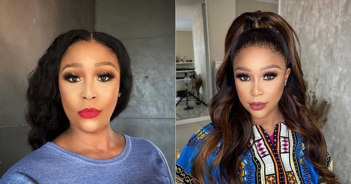 Minnie Dlamini, on set, filming Minnie Dlamini, on set, filming