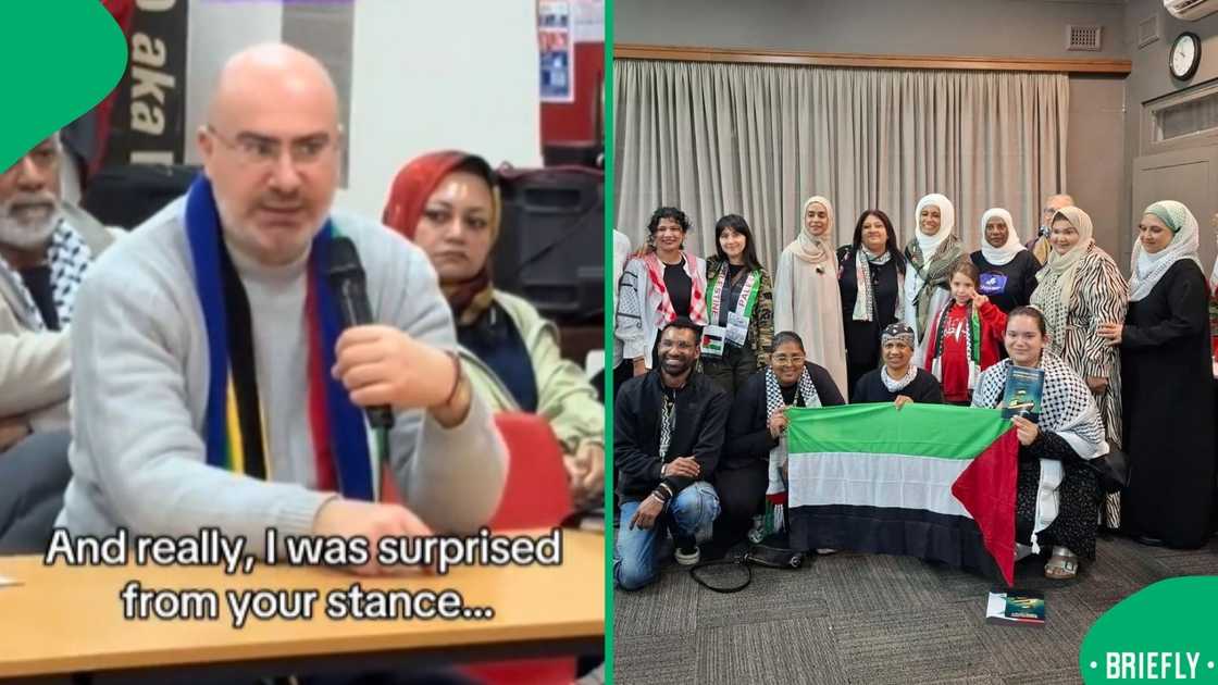 The visual on the right showed the support from South Africans towards Palentine The visual on the right showed the support from South Africans towards Palentine