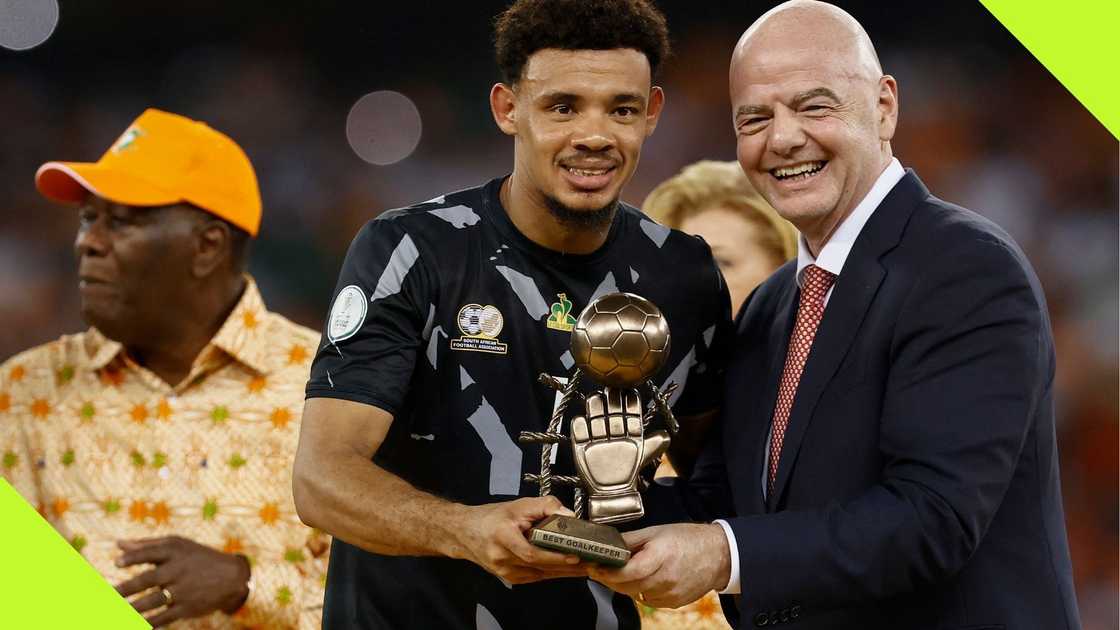 Ronwen Williams nominated for Yashin Trophy award at the 2024 Ballon d'Or ceremony scheduled for October. Photo: Daniel Beloumou Olomo. Ronwen Williams nominated for Yashin Trophy award at the 2024 Ballon d'Or ceremony scheduled for October. Photo: Daniel Beloumou Olomo.