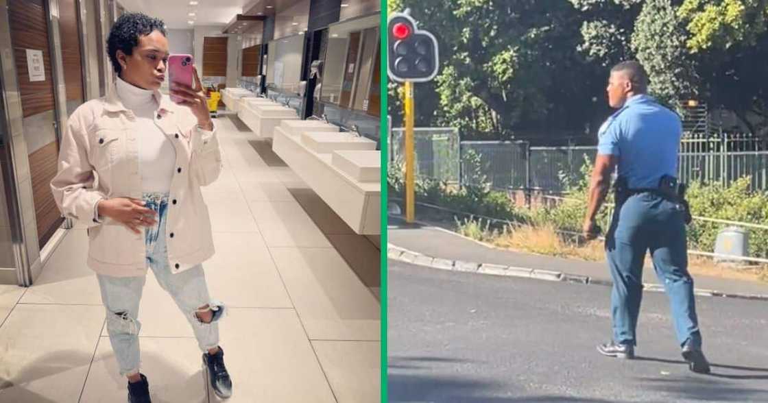 woman crushes on SAPS cop woman crushes on SAPS cop