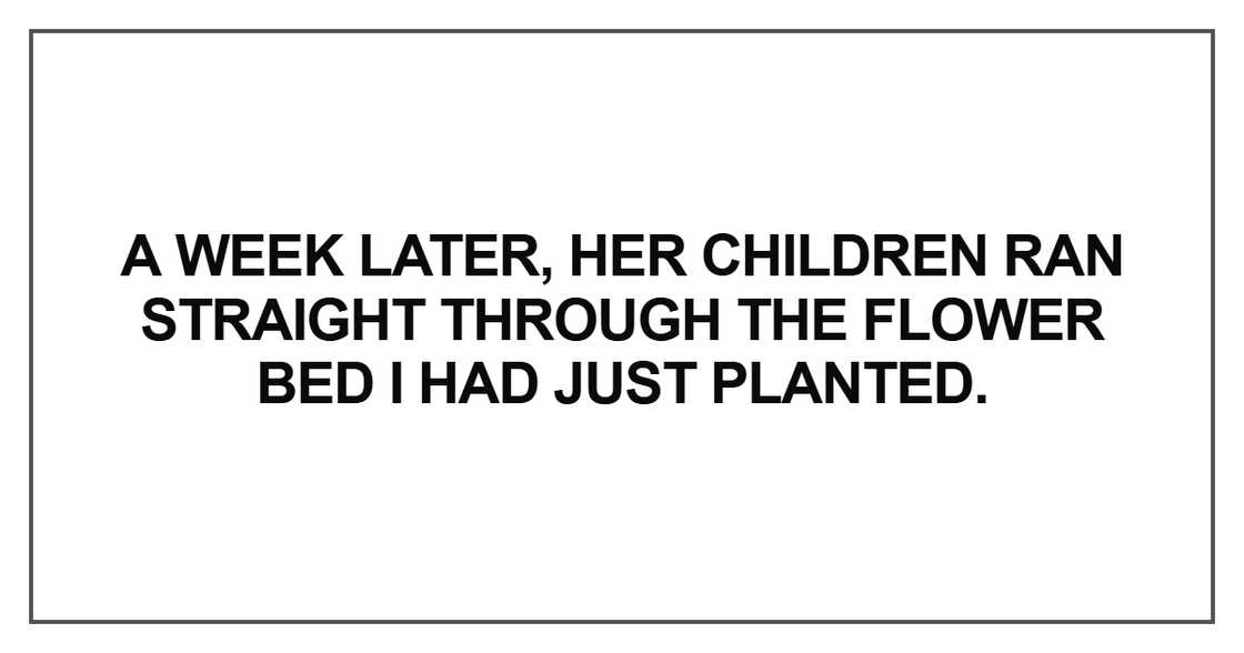 A week later, her children ran straight through A week later, her children ran straight through