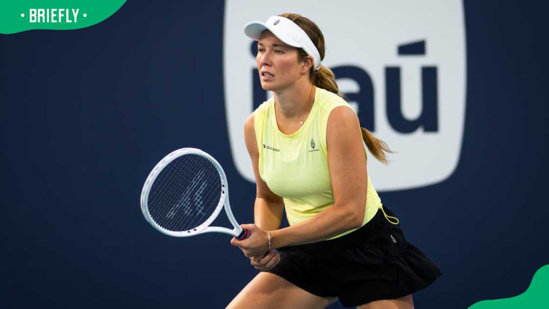 Danielle Collins during the 2025 Miami Open at Hard Rock Stadium Danielle Collins during the 2025 Miami Open at Hard Rock Stadium